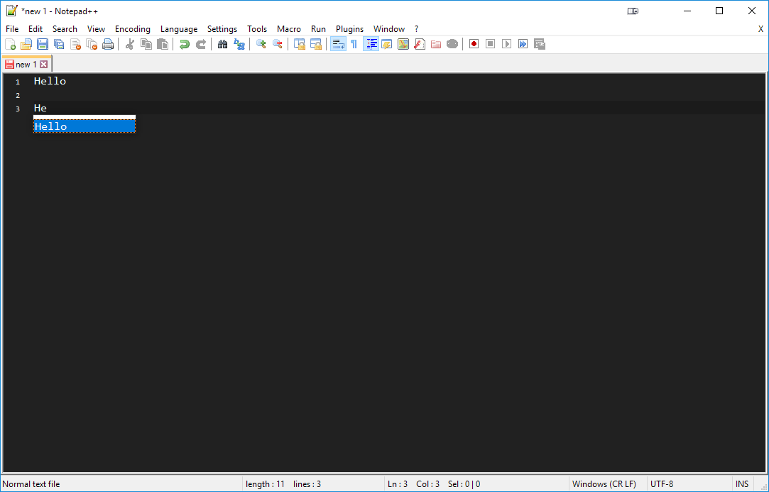 How to disable word editing a Notepad++ text document