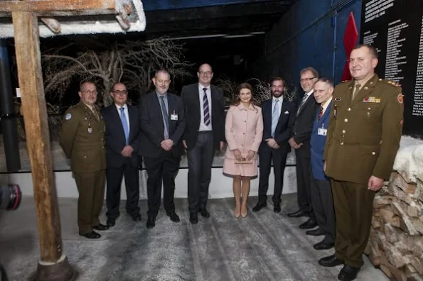 Hereditary Grand Duke Guillame and Hereditary Grand Duchess Stephanie of Luxembourg visited National Museum of Military History (Musee national s'Historie Militaire) in the city of Diekirch