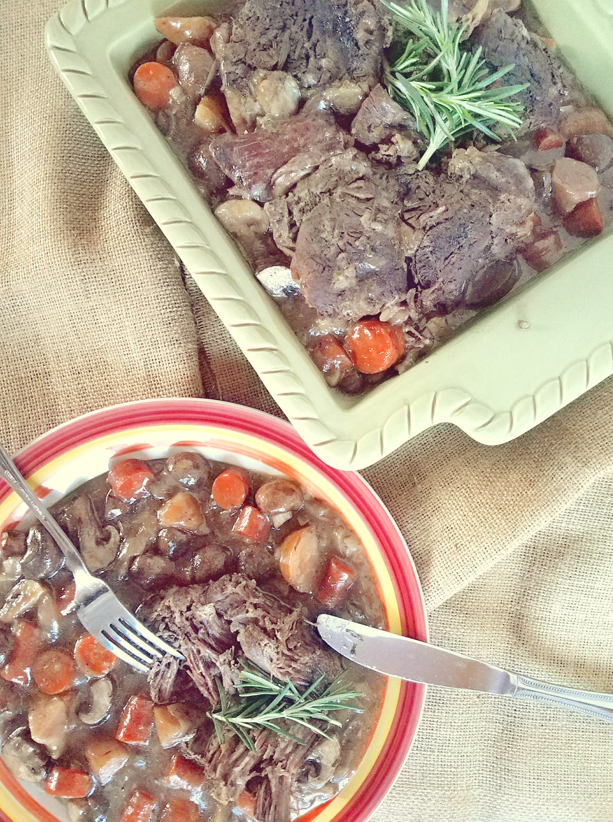ForkTender Dijon Rosemary Pot Roast & Veggies Paleo, Glutenfree
