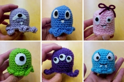 cute little crochet monster plushies