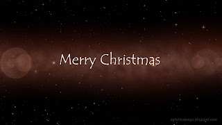 Merry Christmas Greeting Design With Bright Brown Color Outer Space Starry Sky