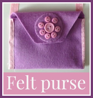 How to make a felt and ribbon purse for small treasures for a child