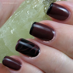 brown nail french tip skinny