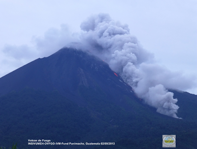 Volcán Fuego en erpción 02 de Septiembre 2013