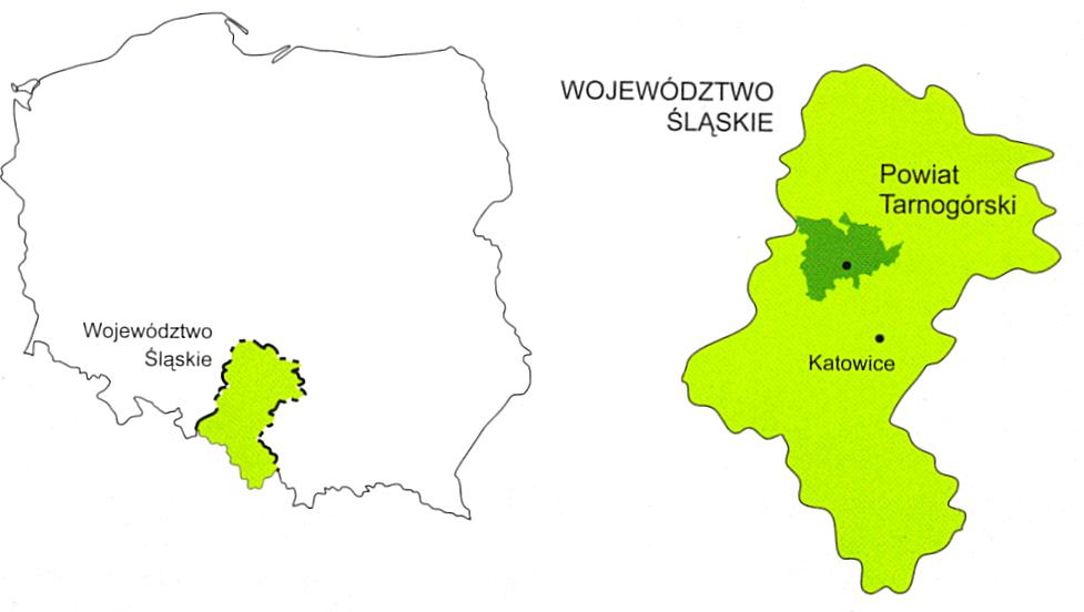 Tarnowskie Góry położenie polozenie powiat tarnogorskie wykresy mapy 1