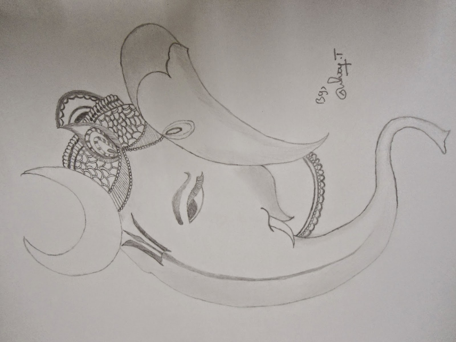 Ganapathi Pencil Drawings, Lord Ganesha Pencil Sketch, Ganapathy