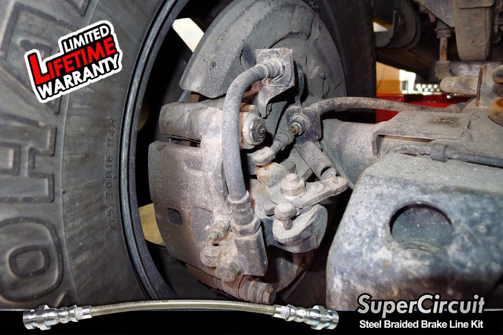 SUPERCIRCUIT Steel Braided Brake Lines Mitsubishi Pajero Steel Braided