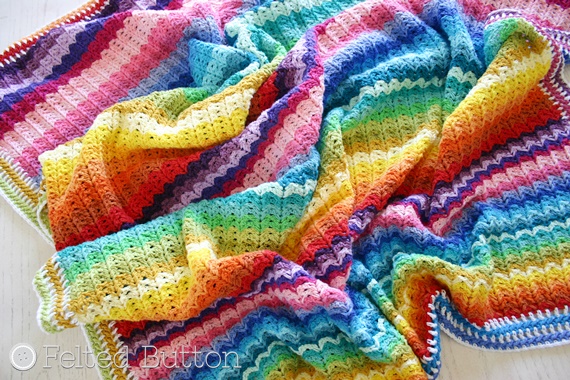 Illuminations Blanket Crochet Pattern by Susan Carlson of Felted Button