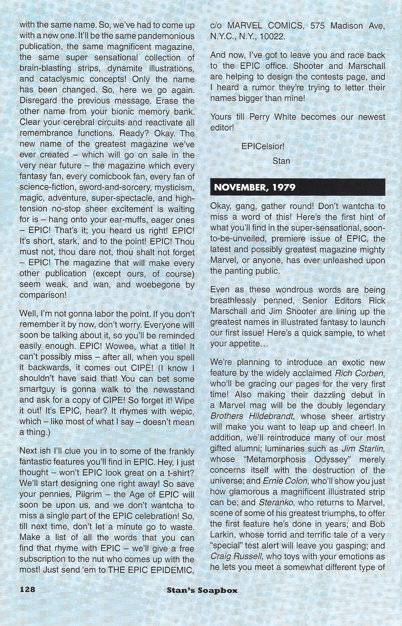 Read online Stan's Soapbox: The Collection comic -  Issue # TPB - 112