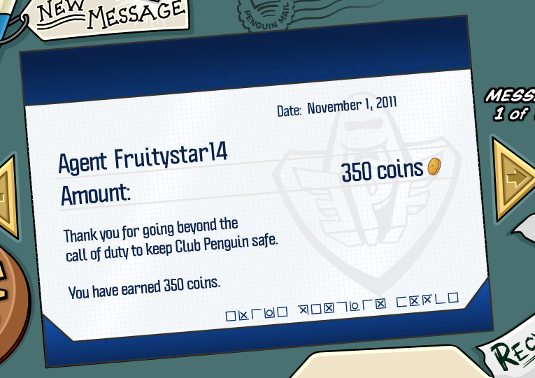 Fruitystar14 In Club Penguin Pay Day For Agents And Tour Guides 