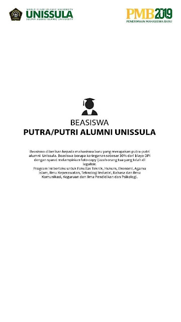 Unissula alumni scholarship