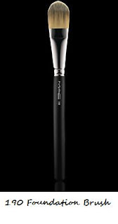 MAC 190 Foundation brush, a brush that gives you a smooth airbrushed look by Barbie's Beauty Bits.