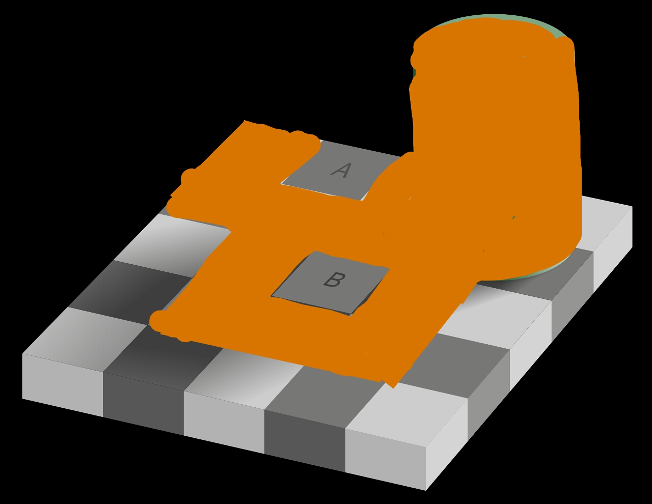 Checker Shadow illusion