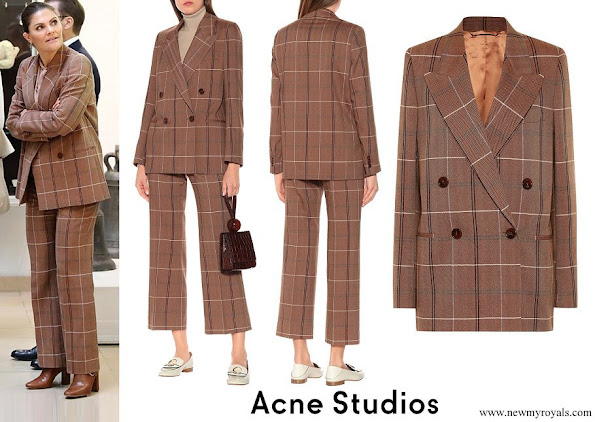 Crown Princess Victoria wore ACNE STUDIOS Wool and cotton-blend suit