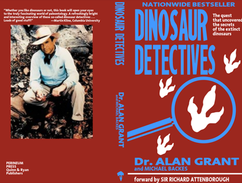 Portada de Dinosaur Detectives, de Alan Grant, en Jurassic Park - Cine de Escritor