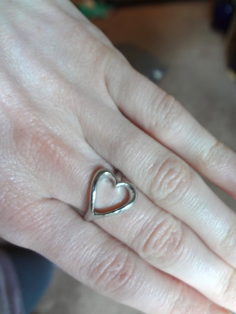 silver heart ring from forever21