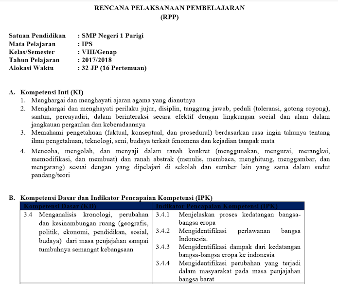 Download Silabus Ips Kelas 8 Kurikulum 2013 Lengkap