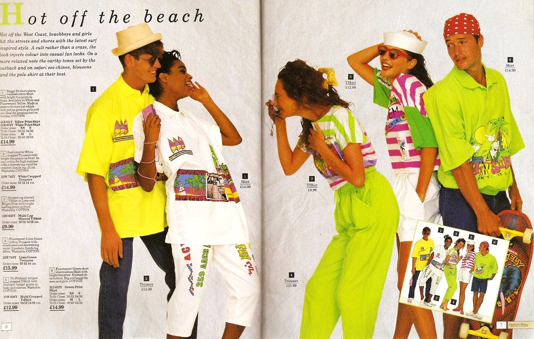 '80s Actual Fashion 1989 Beach And Other Wear...