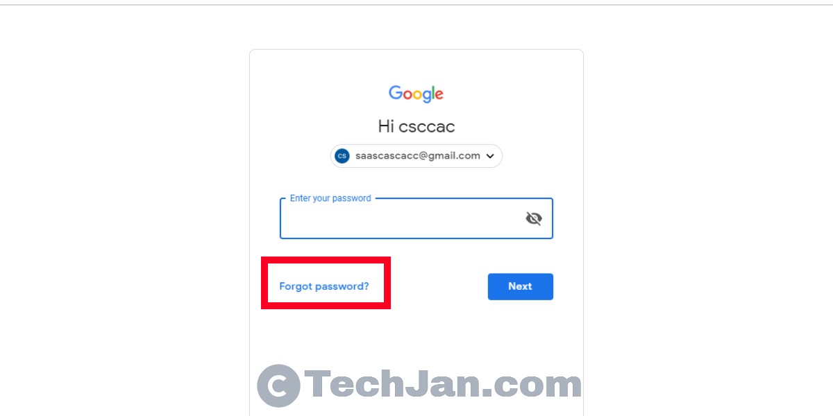 gmail com forgot password