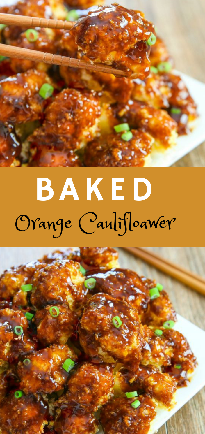 Baked Orange Cauliflower familyfoods healthydinner