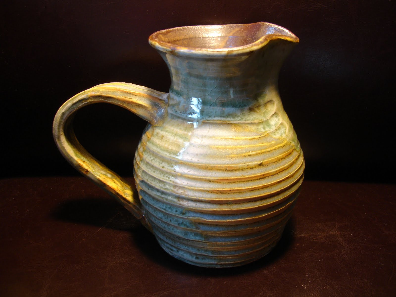 DLO Pottery Pitchers thrown, recycled clay, reduction fired