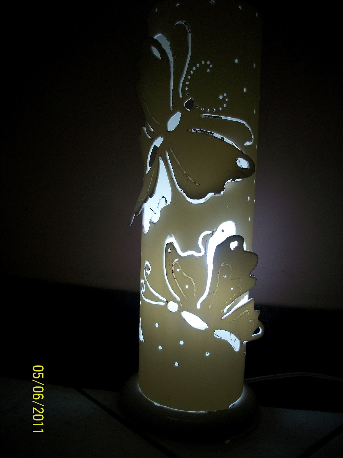 Mina de Artesanatos Luminarias de pvc (cano)