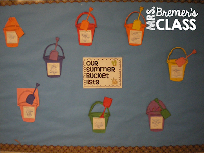 Cute! Summer bucket list craftivity- students share what they hope to do over summer break.