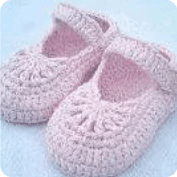 Zapatitos de Bebé Rosa a Crochet Zapatitos de Bebé Rosa a Crochet