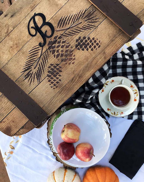 Creating with Joy Monogram Woodland Picnic Basket