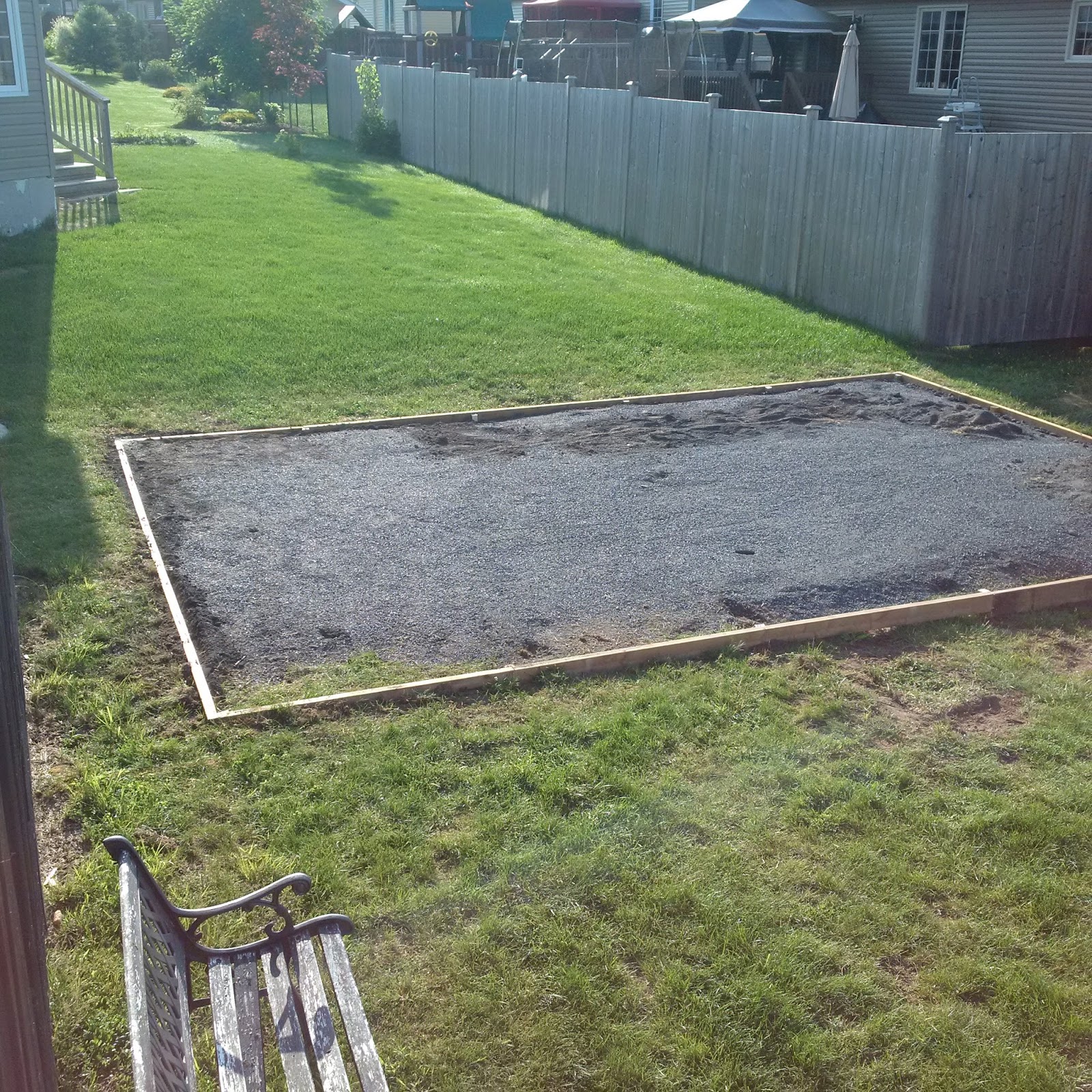 Another Day Another Project Preparing a Base for our Above Ground Pool