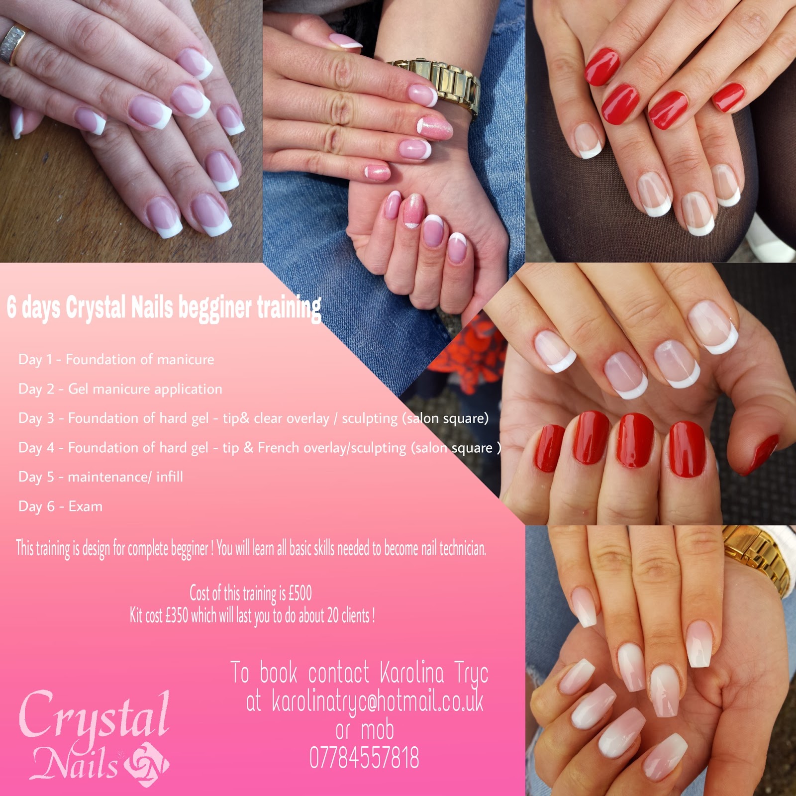 CRYSTAL NAILS UK***NAIL COURSES***UV GEL***ACRYLIC***OVERLAY***NAIL ART