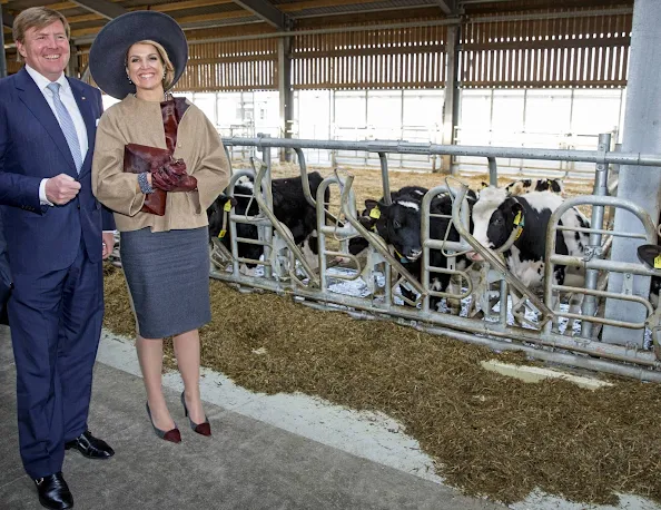 King Willem-Alexander and Queen Maxima of The Netherlands visit a farm at Thunen institute for biological agriculture in Trenthorst, Germany