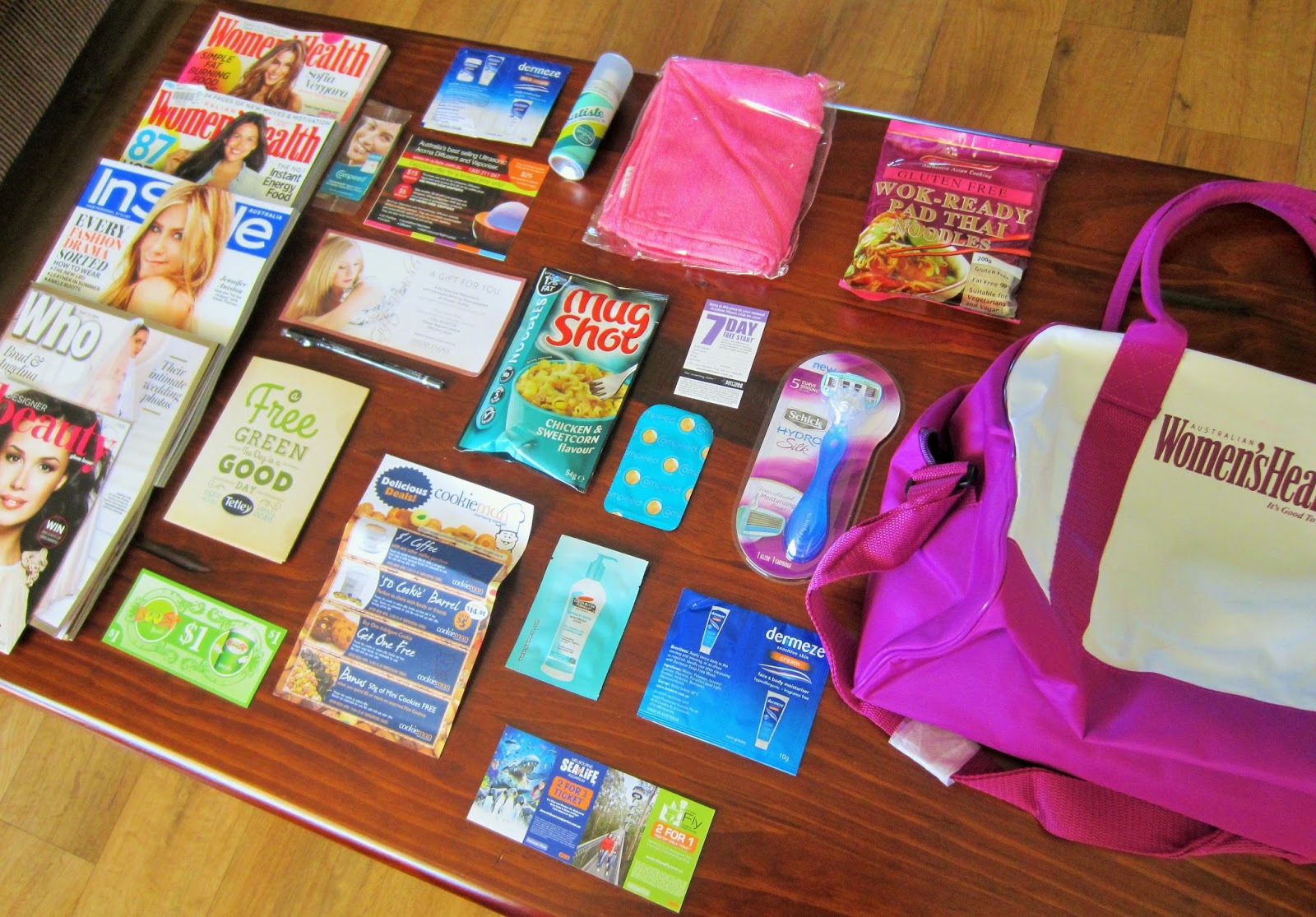 Thinking About April Women's Health Magazine Showbag 2014