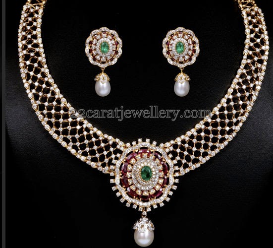 Opulent Diamond Necklace by VBJ - Jewellery Designs