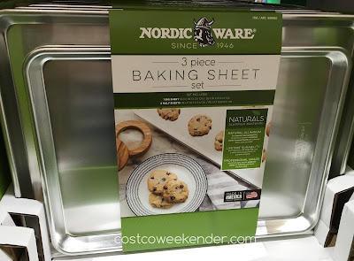 Bake some cookies with the Nordic Ware 3 Piece Aluminum Baking Sheet Set