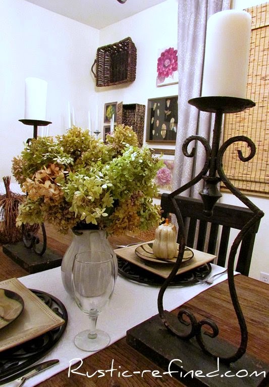 Brown and Animal print dishes for a rustic fall tablescape