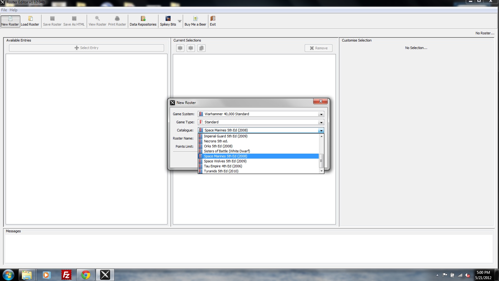 Misc Miniatures: BattleScribe - Free Army Roster Tool
