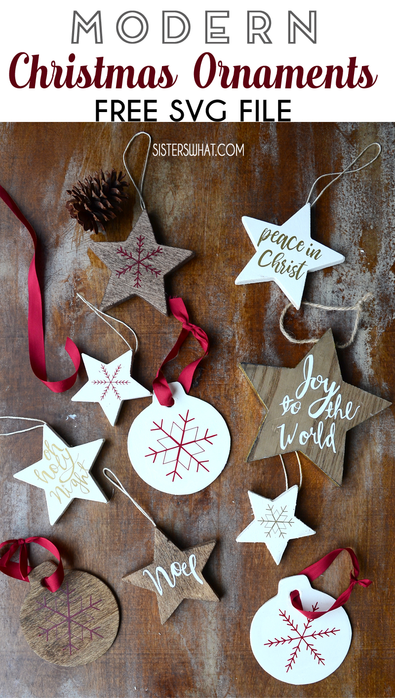 Scandinavian And Hand Lettered Modern Christmas Ornaments