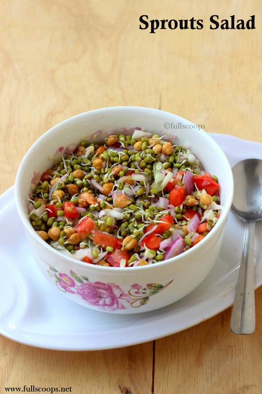 Sprouts Salad ~ Full Scoops - A food blog with easy,simple & tasty recipes!