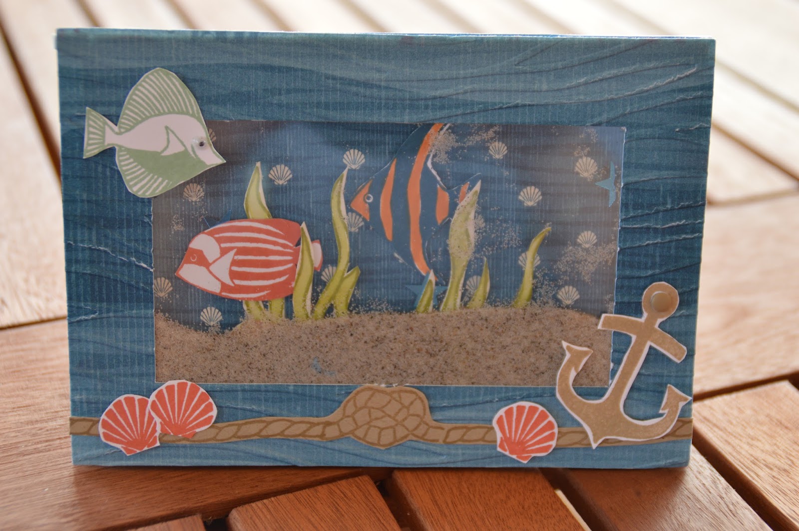Sea Life Aquarium Karte mit echtem Ostseesand :-) - Anjas-Stempelwelt