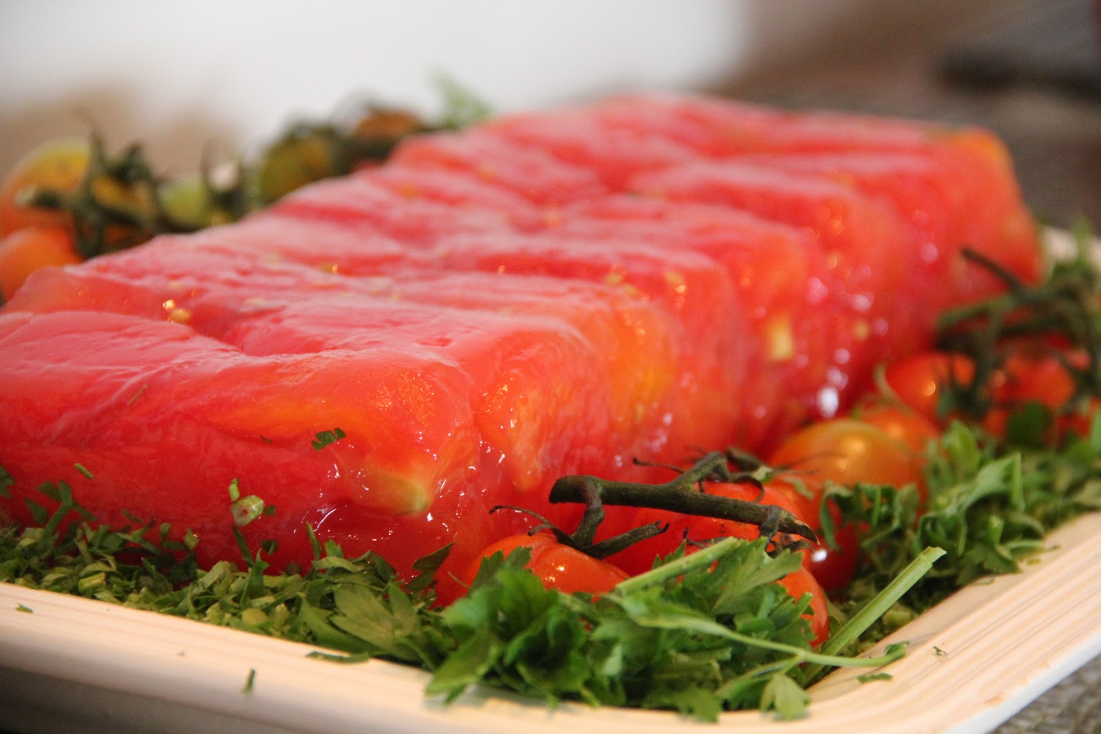 de Salto Alto na Cozinha Terrine de Tomate Fresco