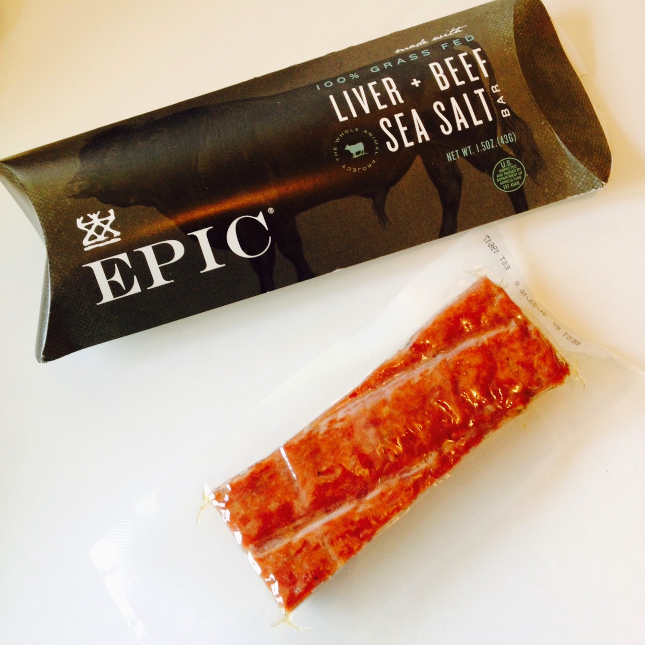 Epic bar beef liver and sea salt.