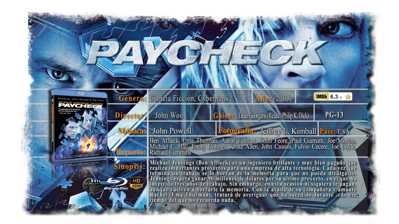 Paycheck (2003) | El Pago | 720p Dual Mega Uptobox