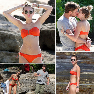Miley Cyrus reveals her bikini body in Hawaii