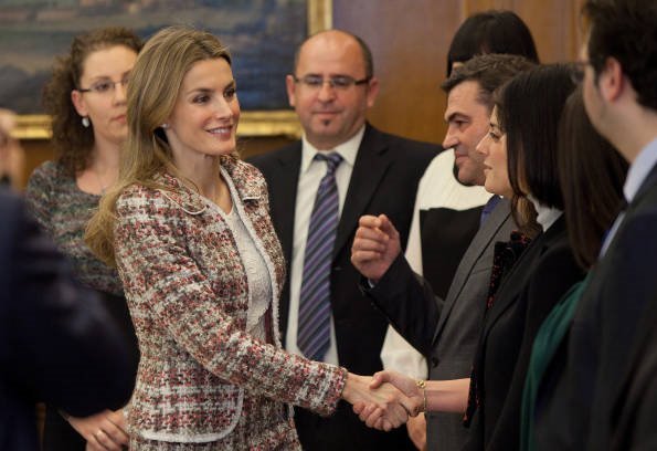 Crown Princess Letizia attended an audience with representatives of the new Board of the Spanish Federation for Rare Diseases