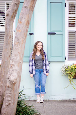 Charleston rainbow row senior session