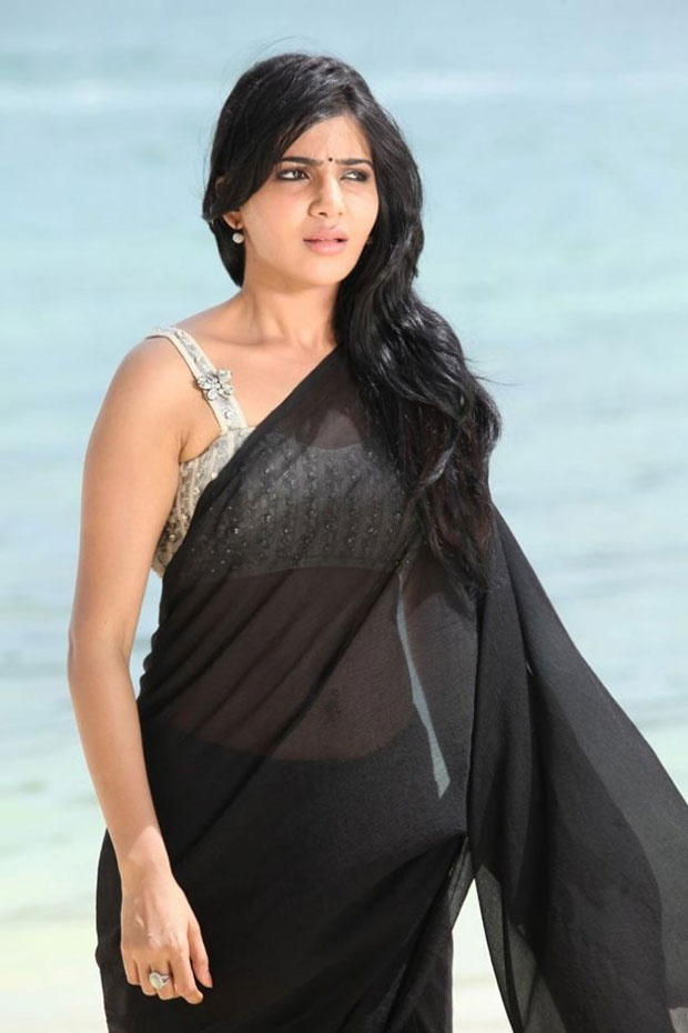 Tollywood Actress Samantha Latest Transparent Black Saree ...