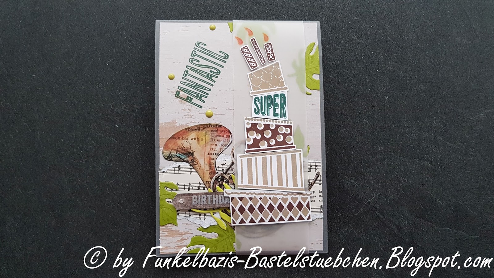 Funkelbazis Bastelstubchen Pop Up Panel Card Musik Trifft Auf