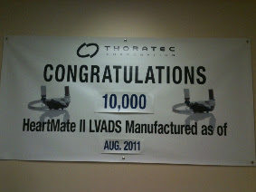 10,000 HEARTMATE II MANUFACTURED AS OF AUG.2011