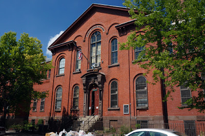 Front of P.S. 34 on Norman Avenue